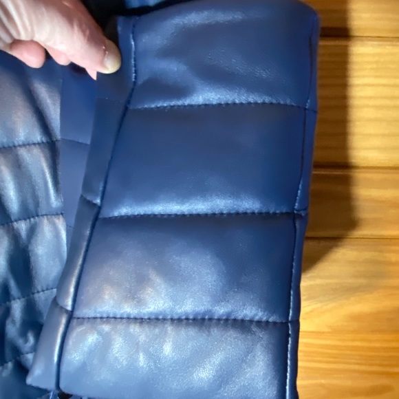 Giorgio Di Mare Dark Blue Leather Jacket : Medium Size - Picture 11 of 12